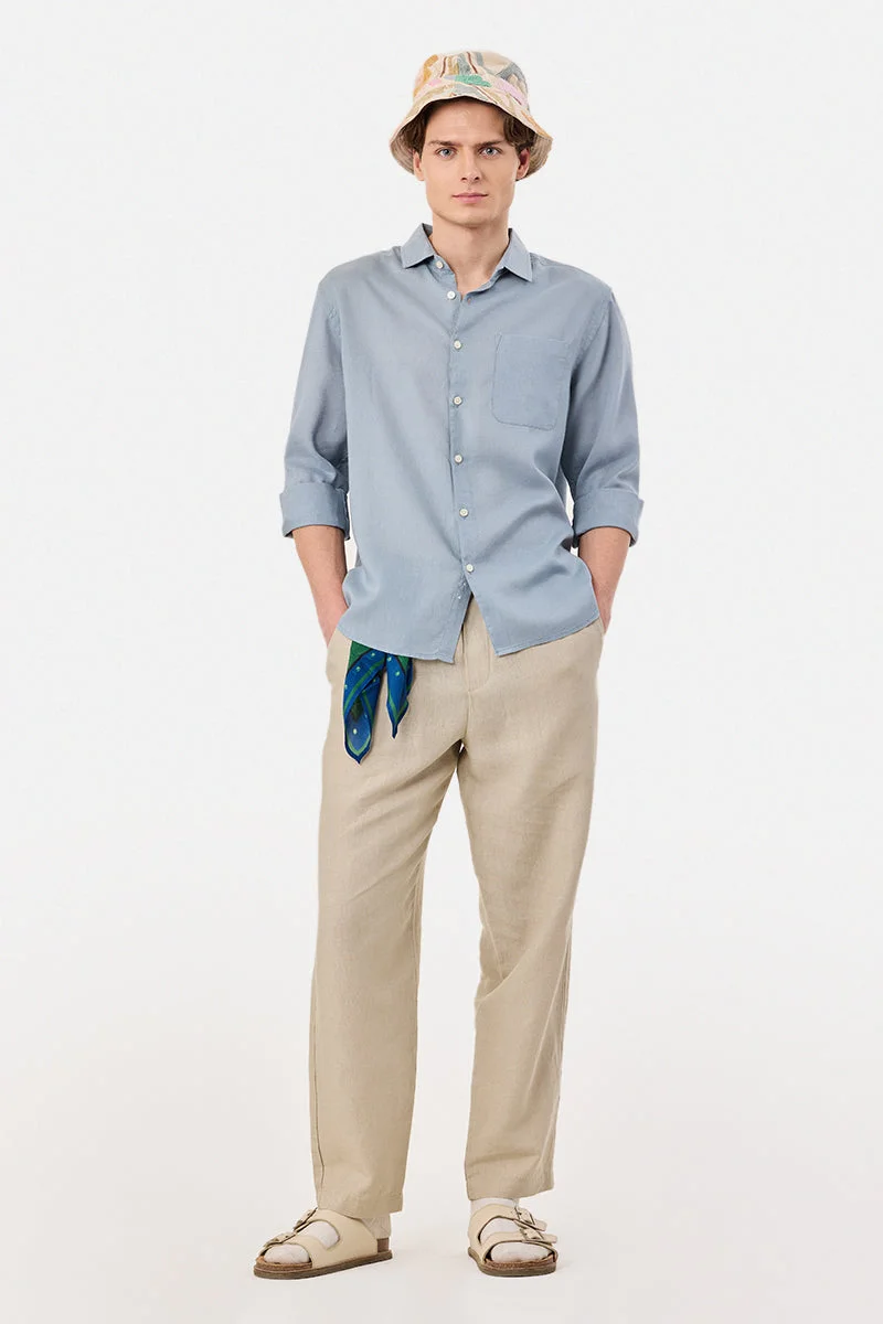 SNITCH Linen Blend Regular Fit Shirt